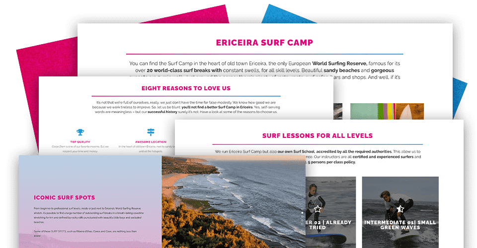 Copywriting Ericeira Surf Camp - Agencia Marketing Digital Trigger